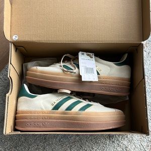 Adidas Gazelle Bold Cream and Green